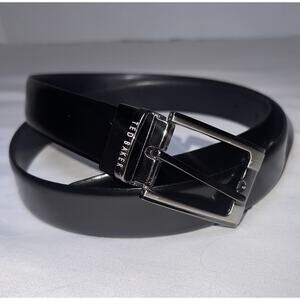Ted Baker Dress Belt Men’s Size 38* Black Leather Office Business Classic Work